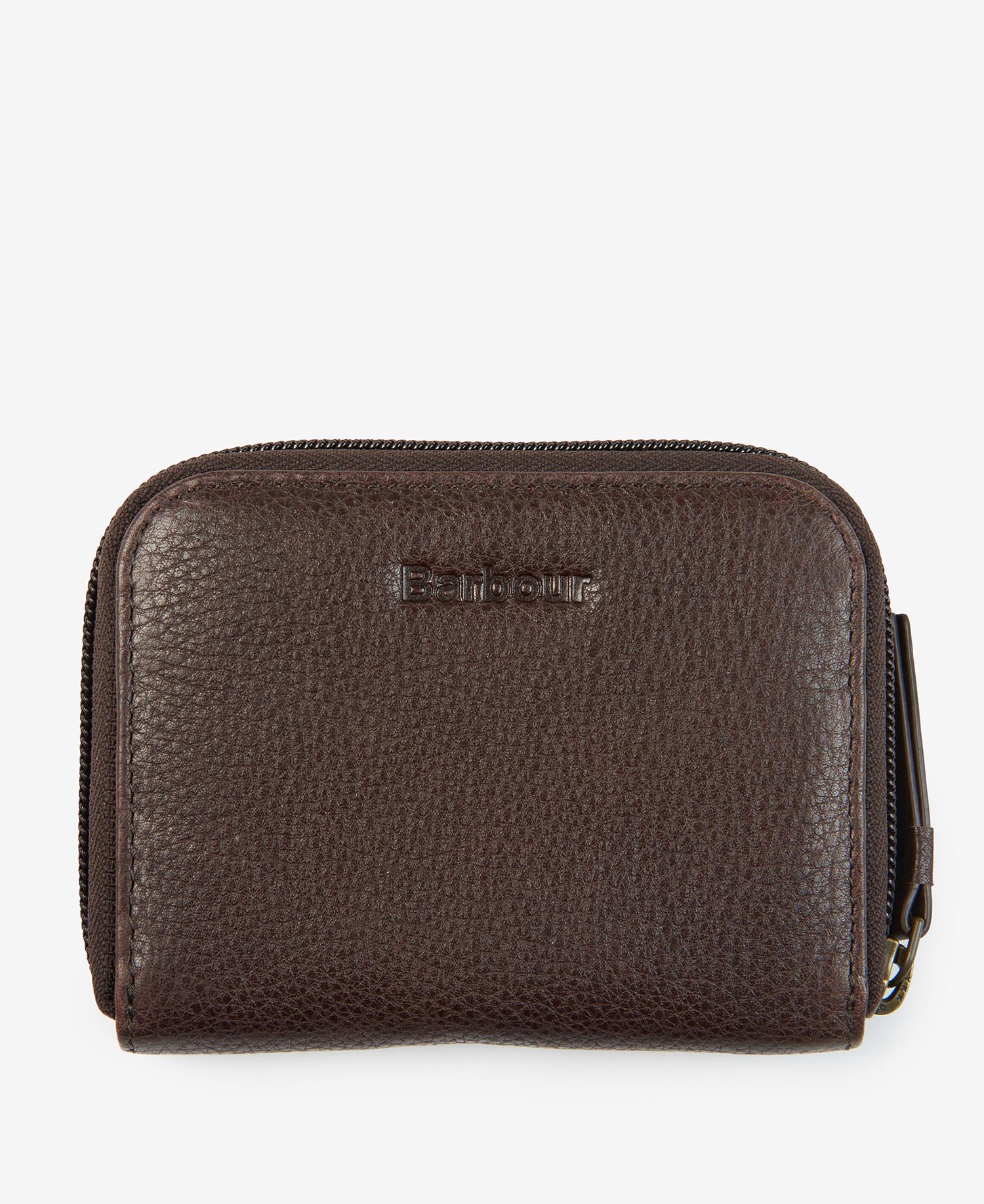 Barbour Laie Leather Purse Dark Brown