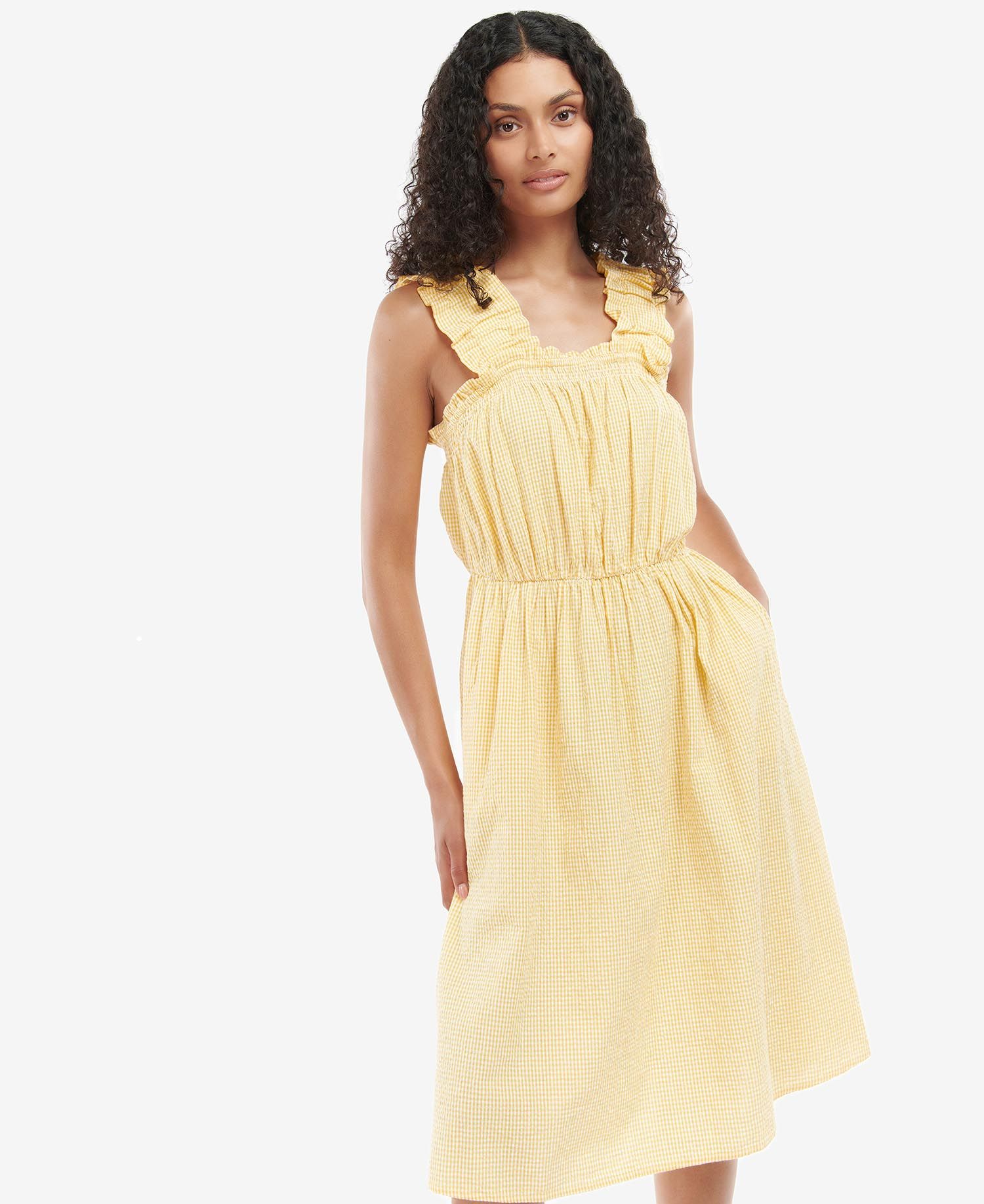 Barbour Abbey Dress yellow