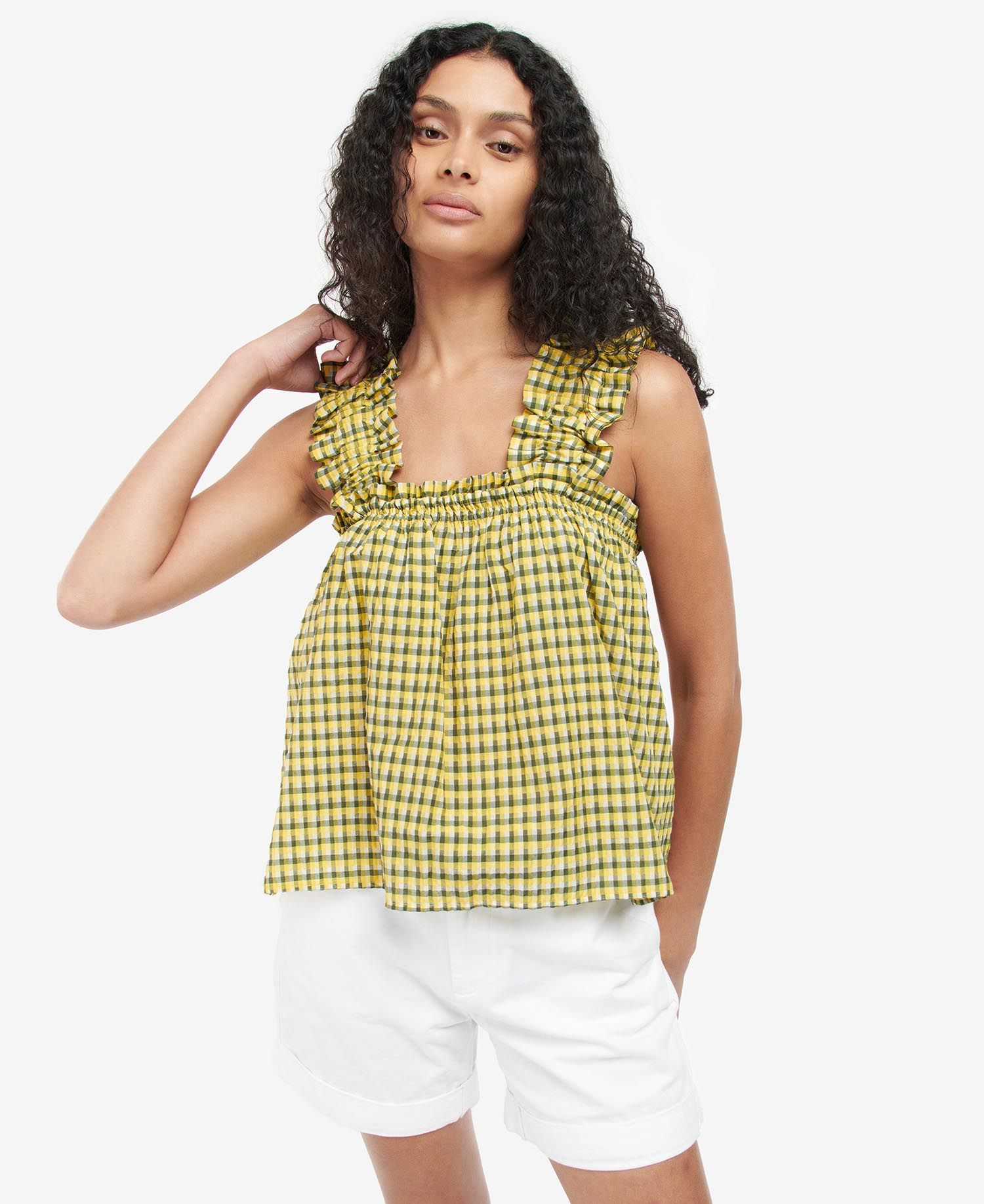 Barbour Addison Top Yellow Check